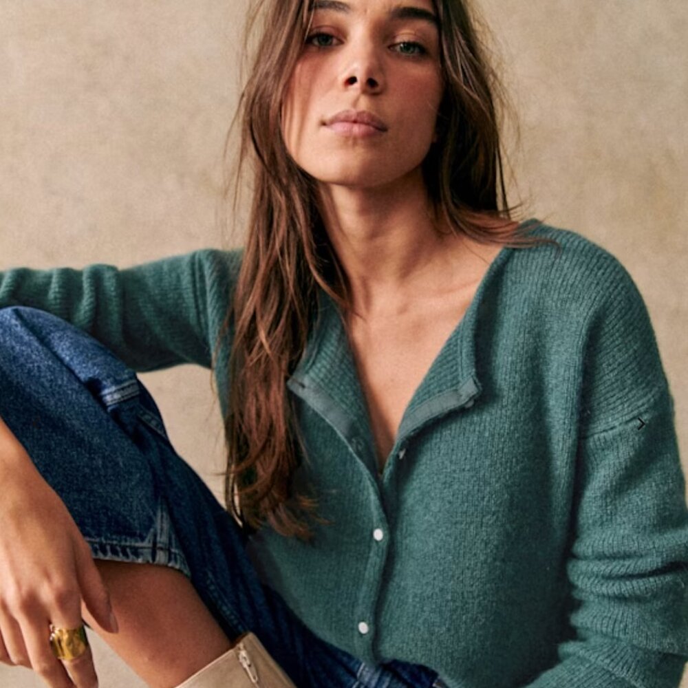 NWOT Sezane Gaspard Cardigan in Sage